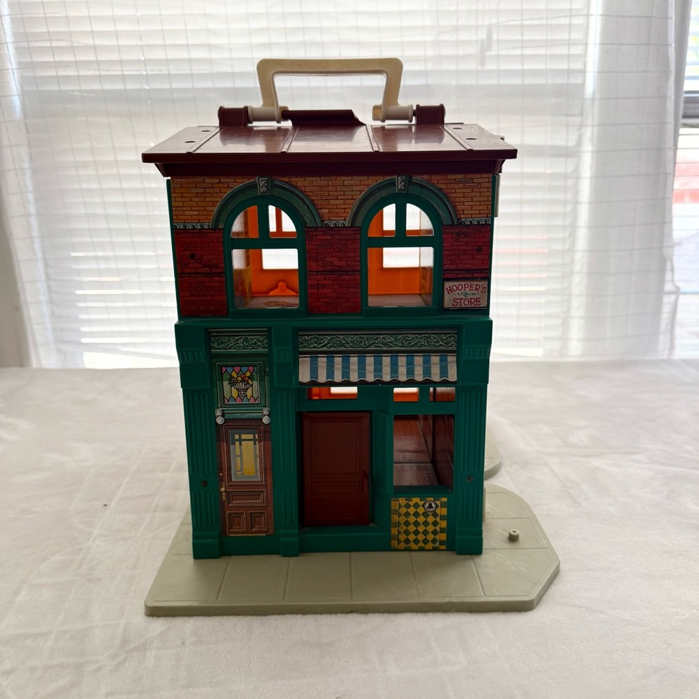 Vintage 1975 Fisher-Price Sesame Street Play Family Folding Dollhouse #938 - Picture 5 of 14